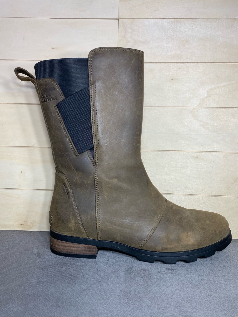 Sorel Emelie Waterproof Boots Women's Size 7.5 Shoes Brown Leather NL2679-245